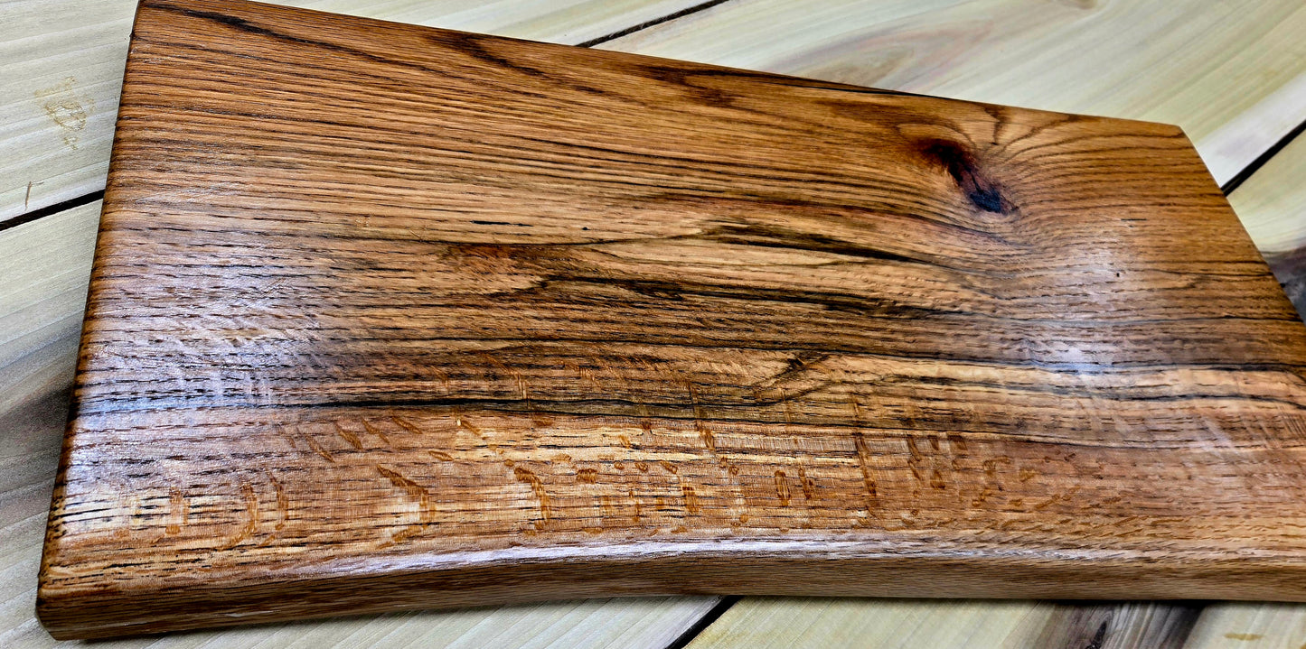 Crafted Natural Edge Red Oak Cutting Board