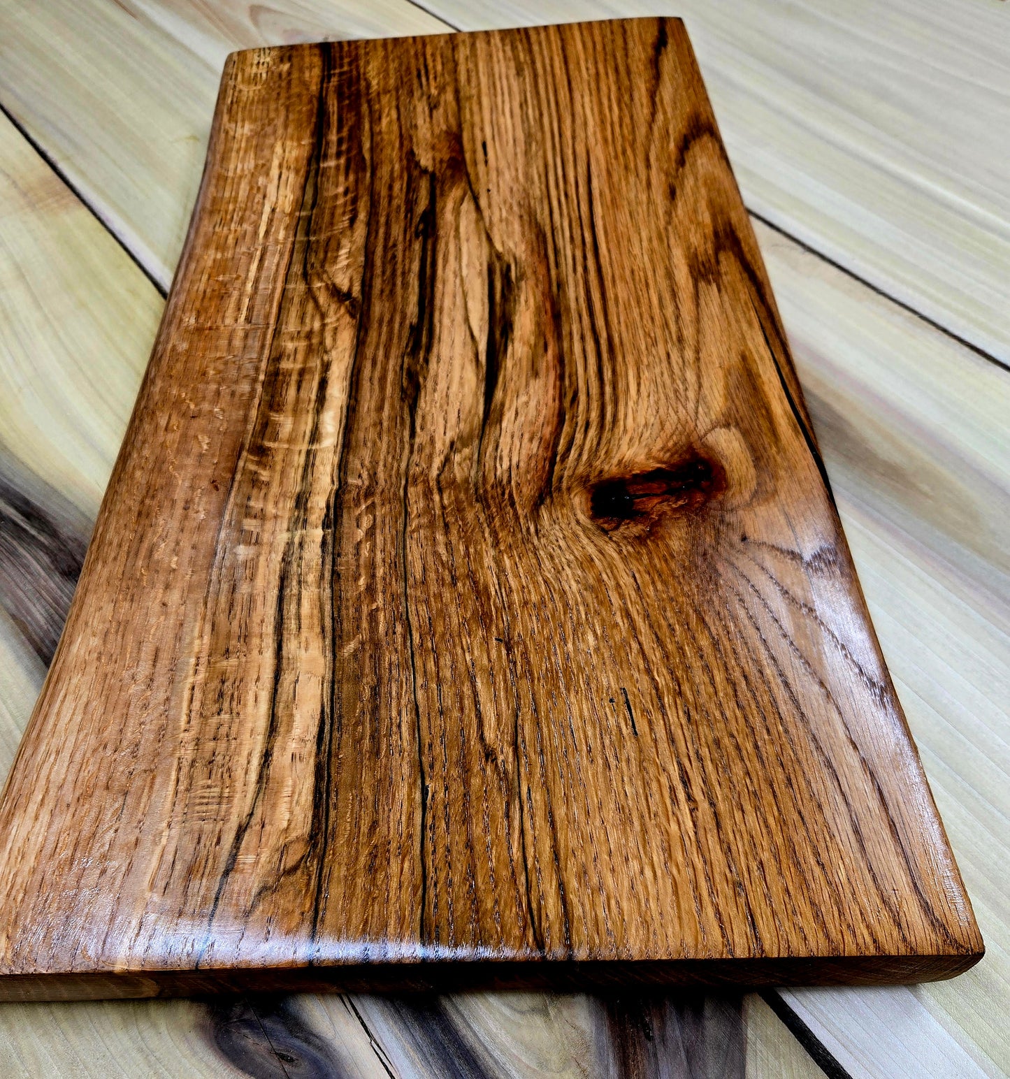 Crafted Natural Edge Red Oak Cutting Board