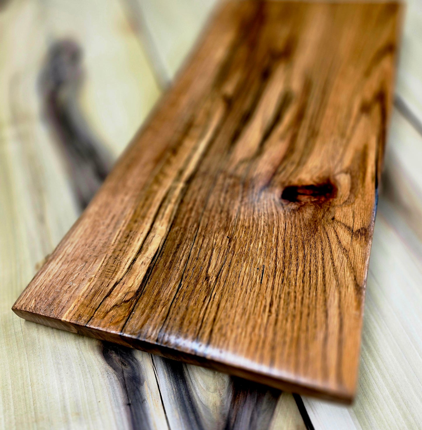 Crafted Natural Edge Red Oak Cutting Board