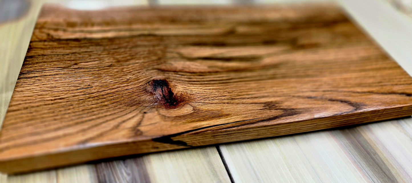Crafted Natural Edge Red Oak Cutting Board