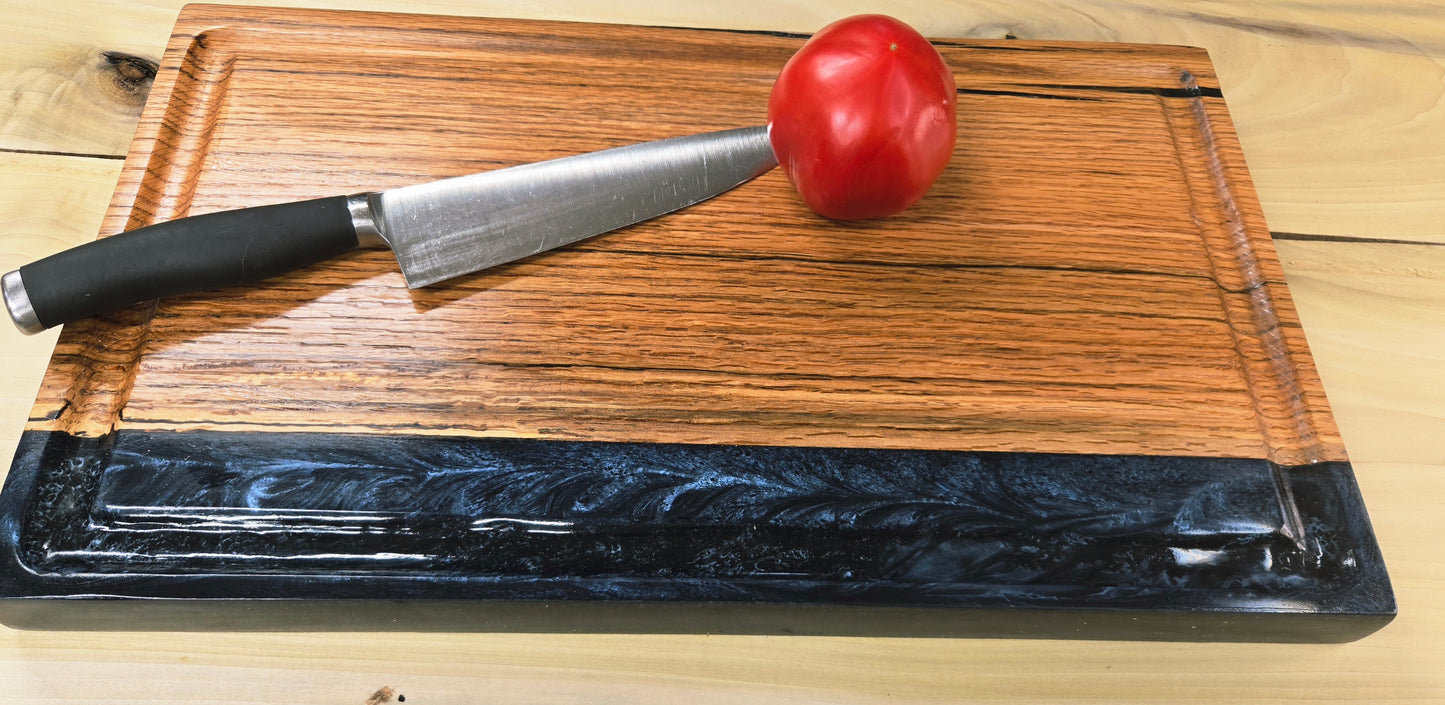 Crafted Red Oak & Blue/ Black Epoxy