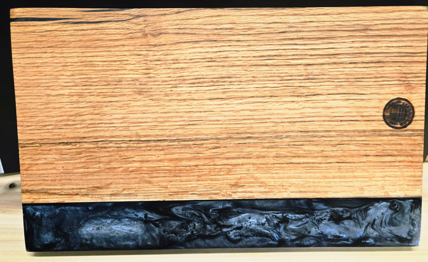 Crafted Red Oak & Blue/ Black Epoxy