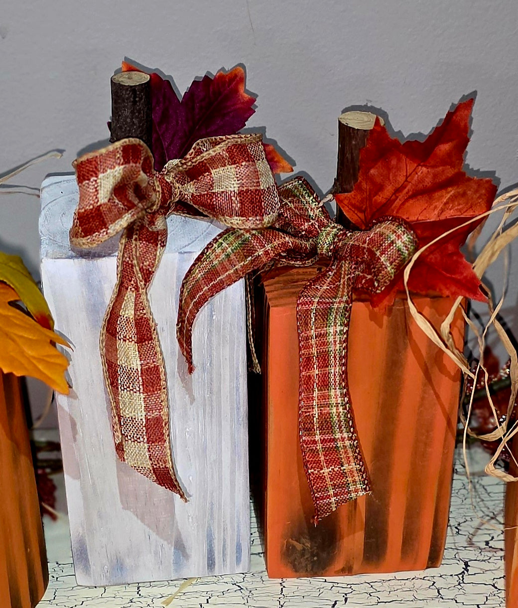 Rustic mini pumkin set