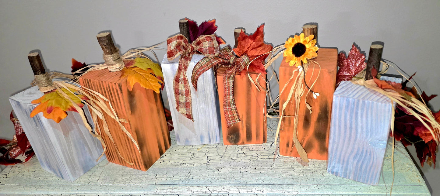 Rustic mini pumkin set