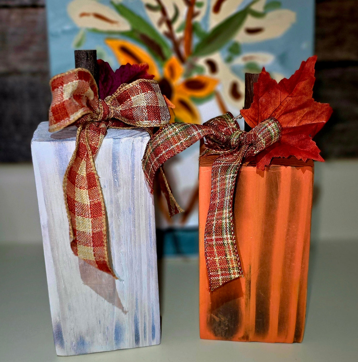 Rustic mini pumkin set