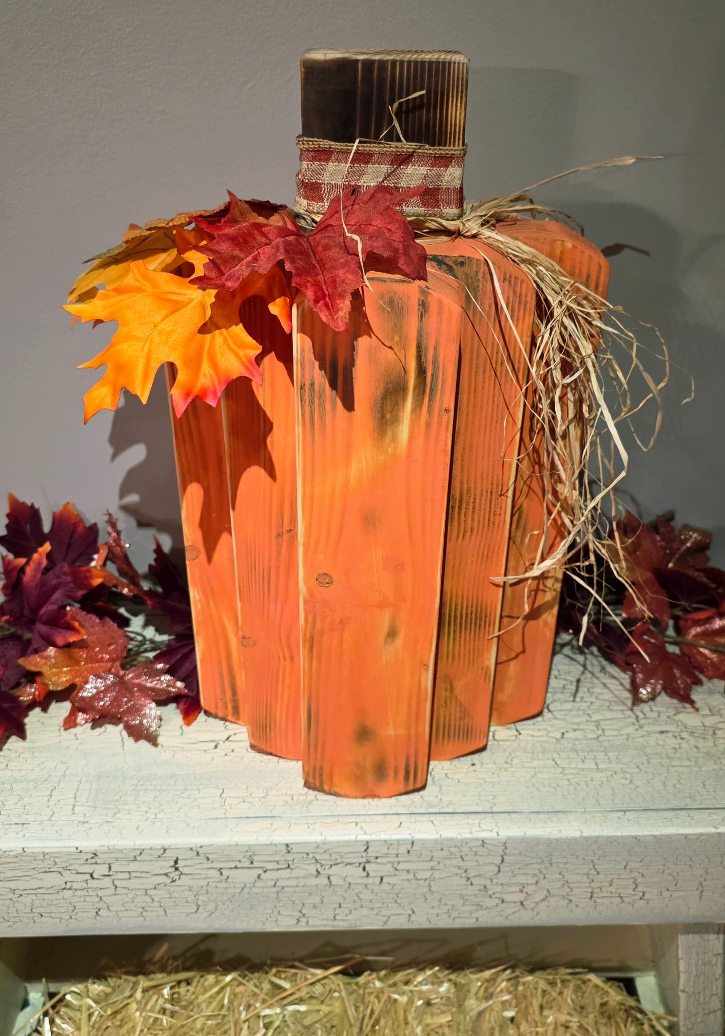 Large Rustic orange Pumkin
