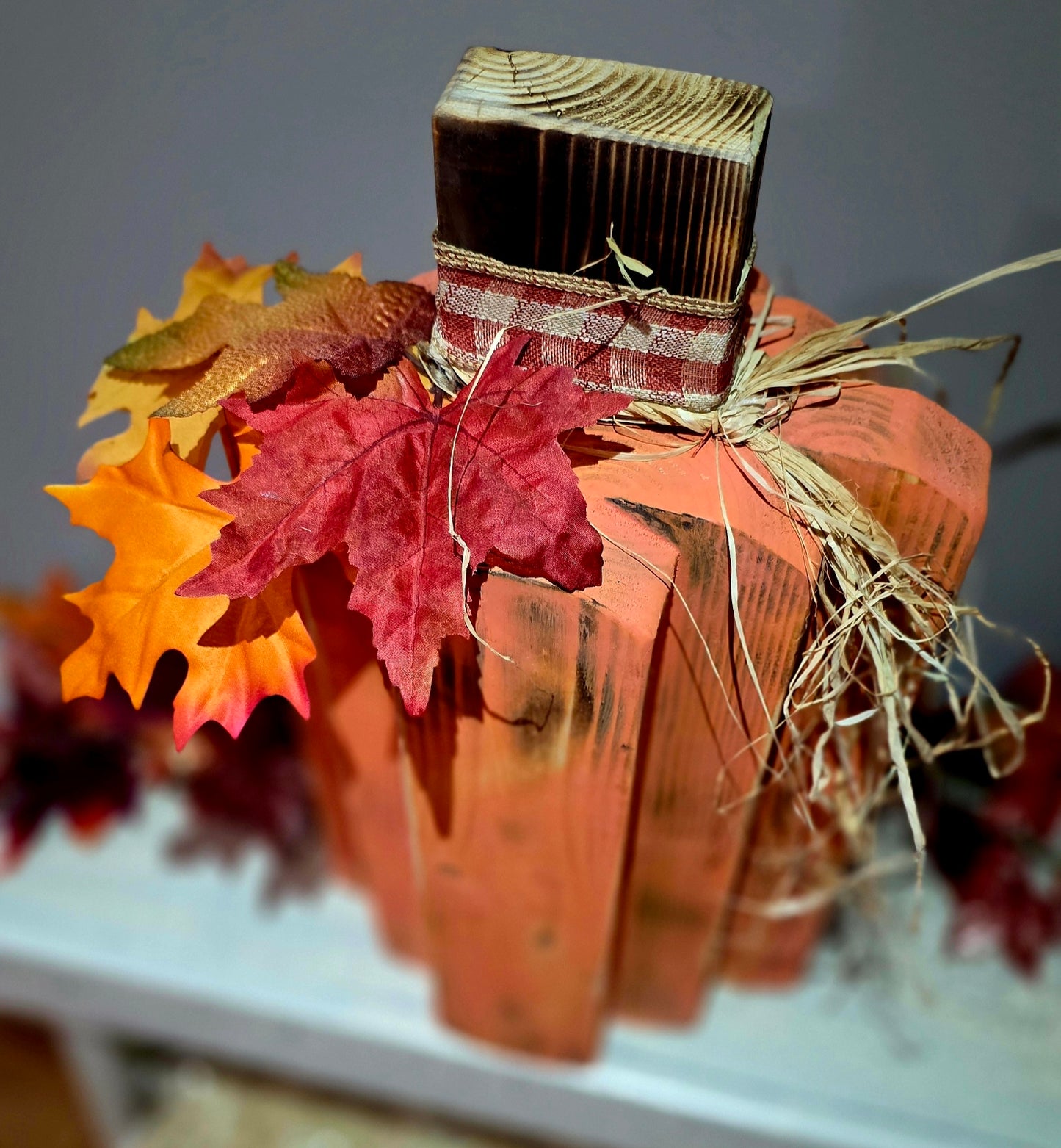 Large Rustic orange Pumkin