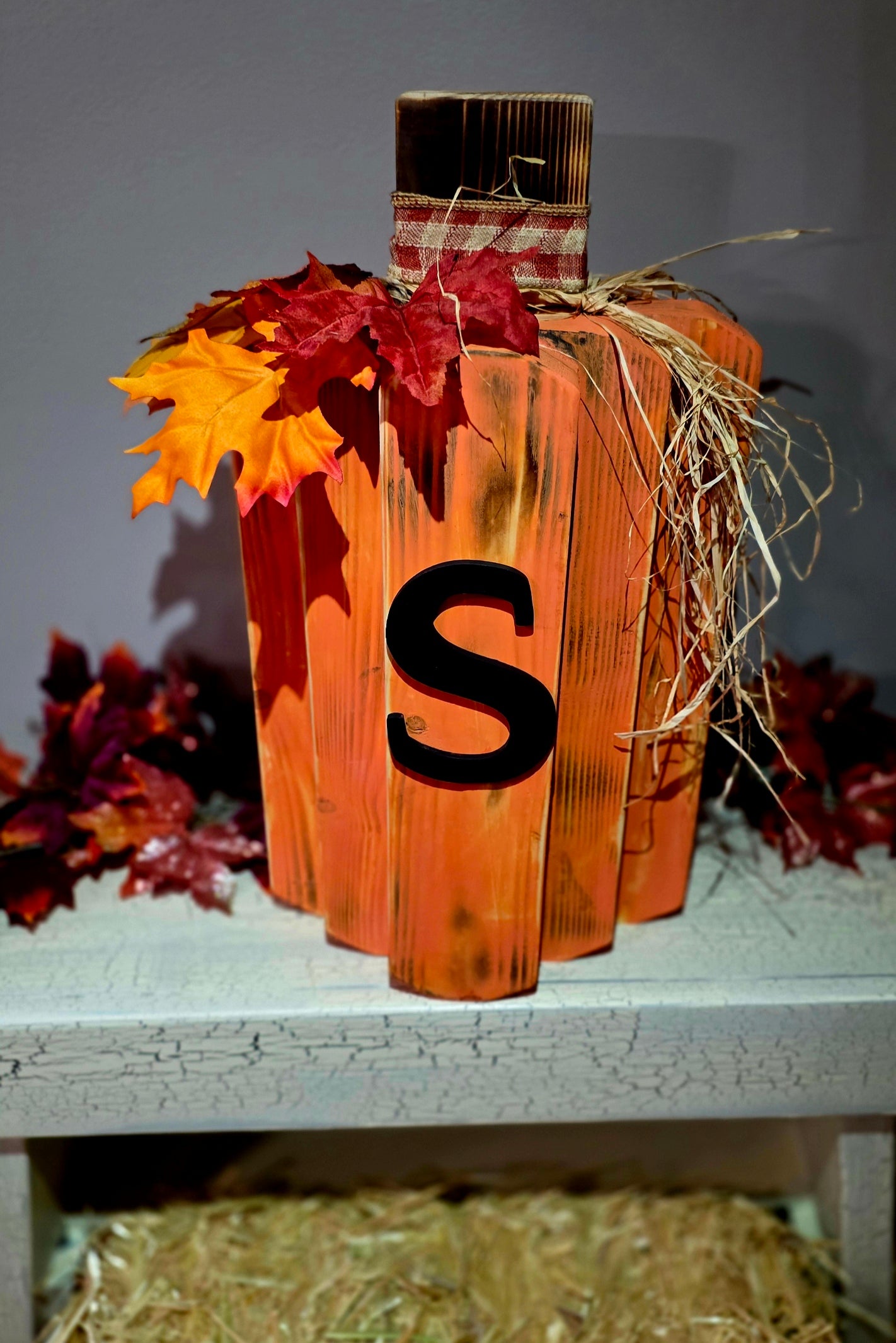 Large Rustic orange Pumkin