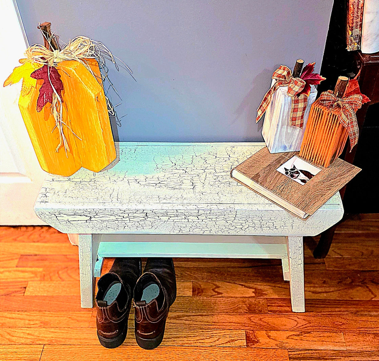 Rustic Americana Farm Bench