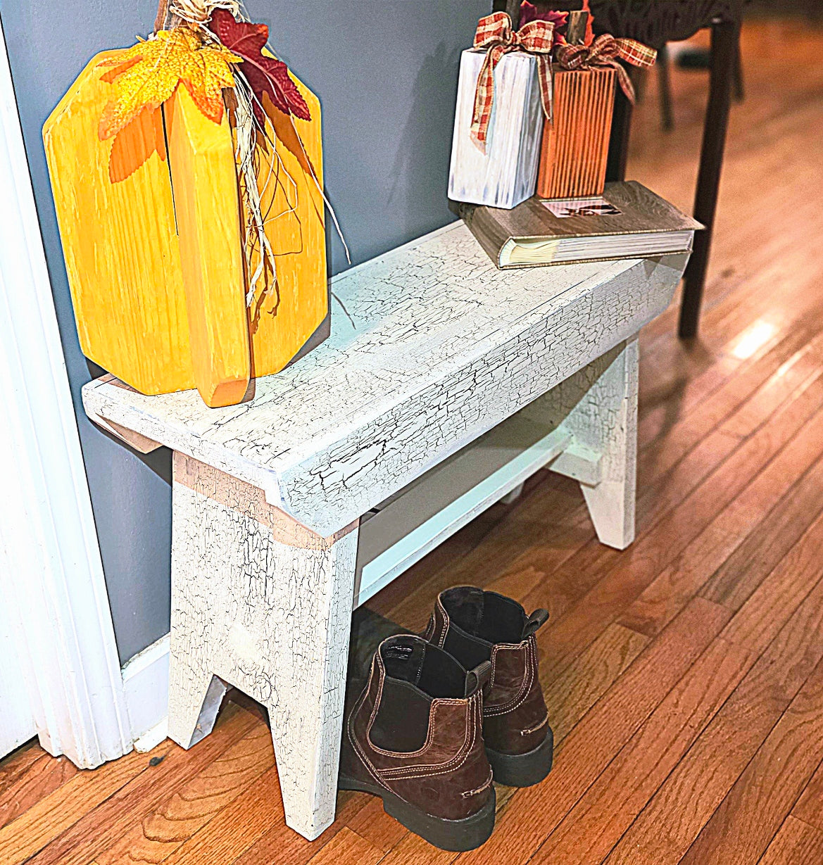 Rustic Americana Farm Bench