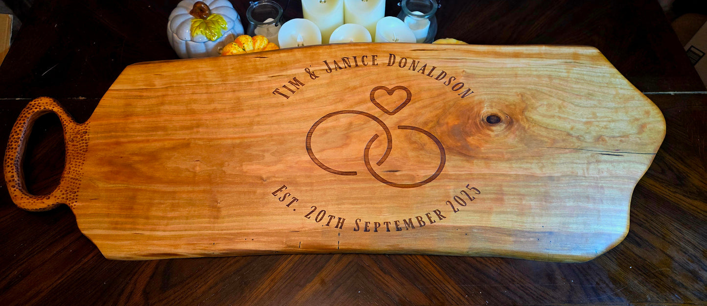 Personalized customized cutting & serving boards