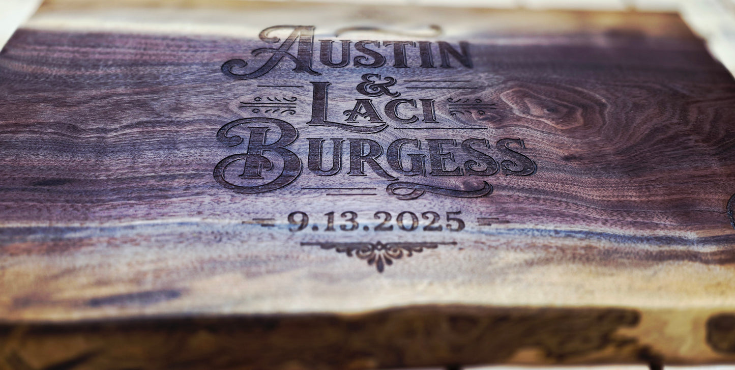 Personalized customized cutting & serving boards
