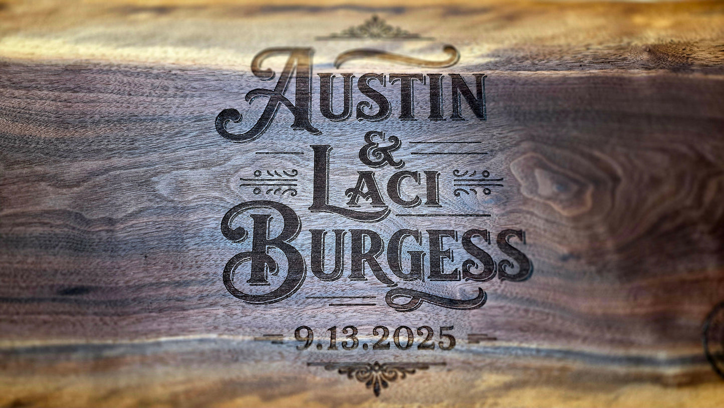Personalized customized cutting & serving boards