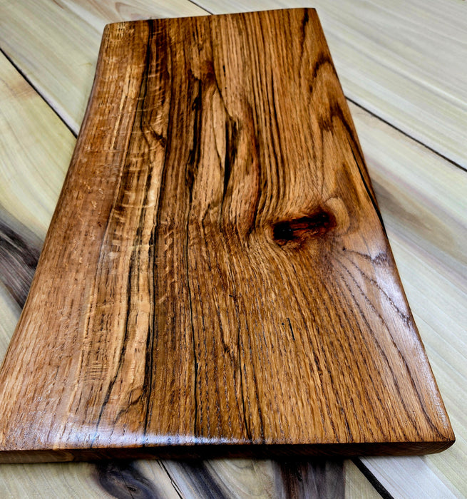 Crafted Natural Edge Red Oak Cutting Board