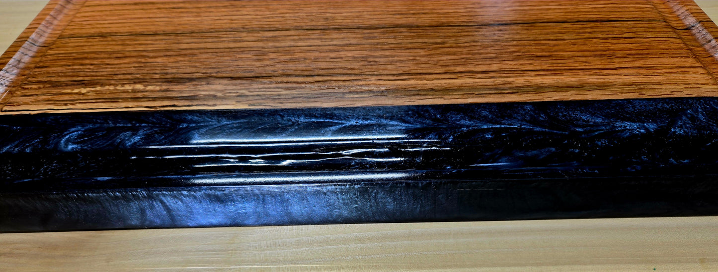Crafted Red Oak & Blue/ Black Epoxy