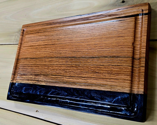 Crafted Red Oak & Blue/ Black Epoxy