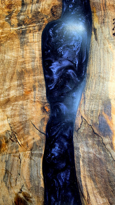 Large Spalted Maple Serving Tray with Epoxy Inlay
