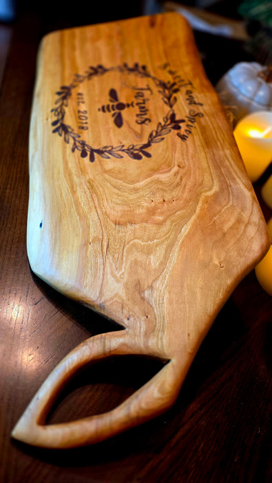 Custom Cherry Charcuterie Board with Engraved Logo