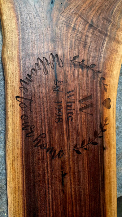 Large Walnut Charcuterie Board with Epoxy Inlay