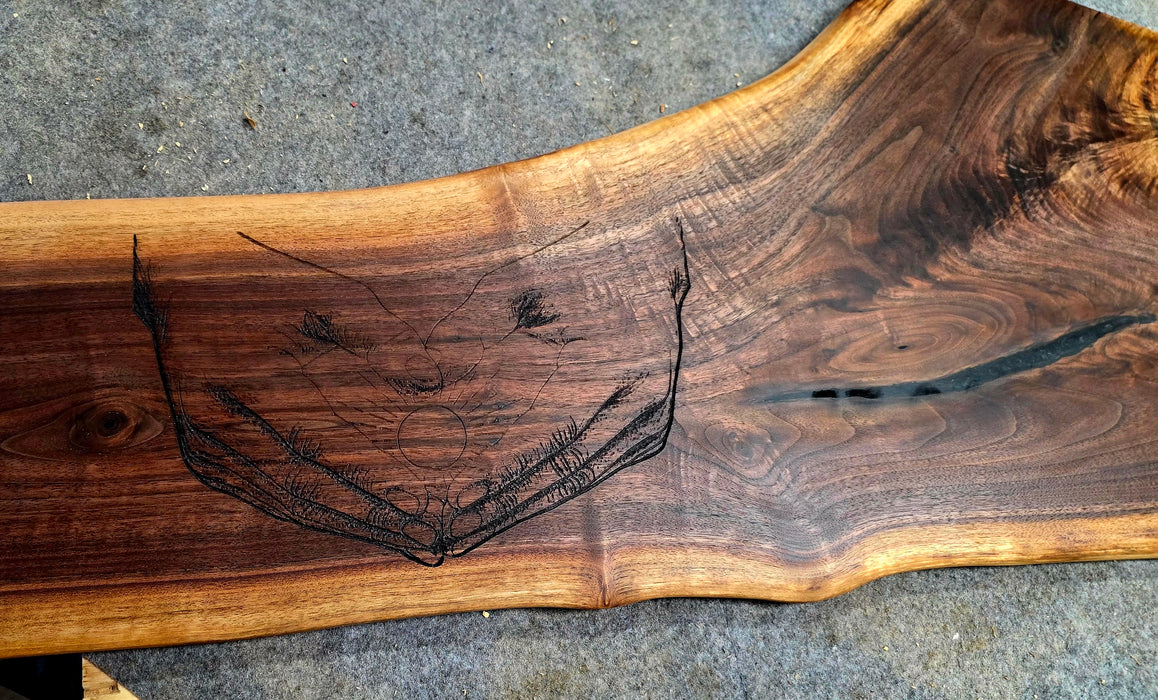 Large Walnut Charcuterie Board with Epoxy Inlay