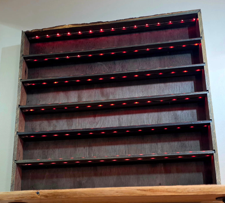 Wood Display Shelf with Remote LED Lighting