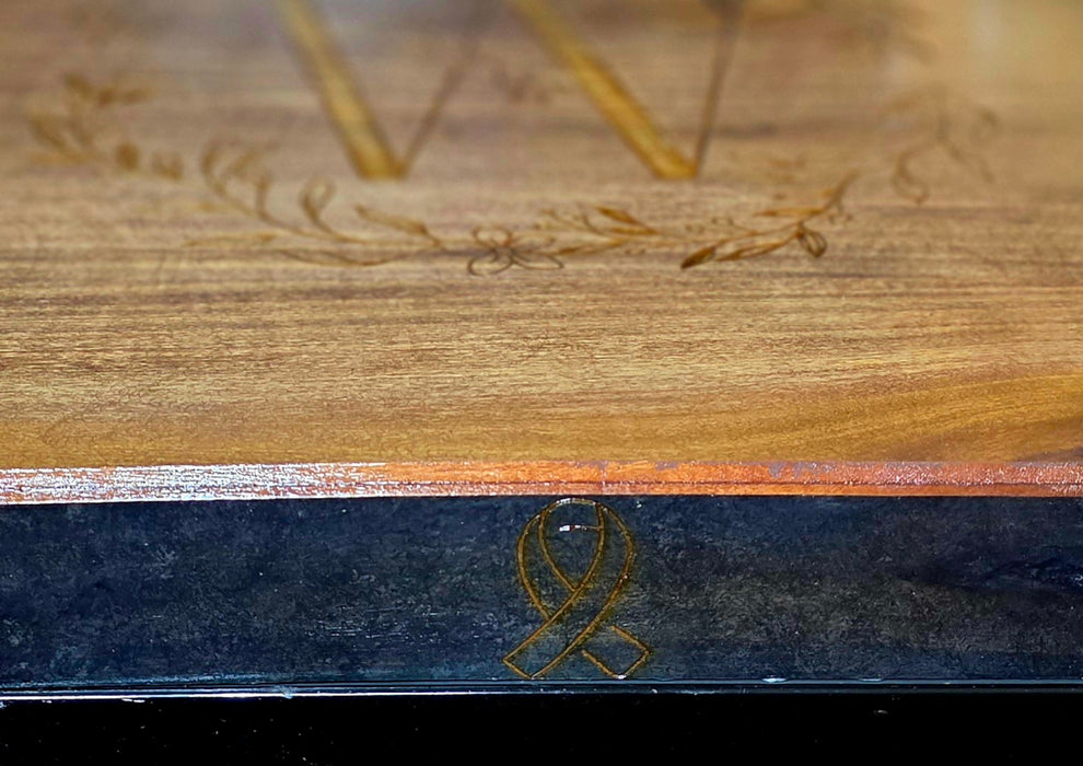 Personalized Wooden Stove Cover with Initials