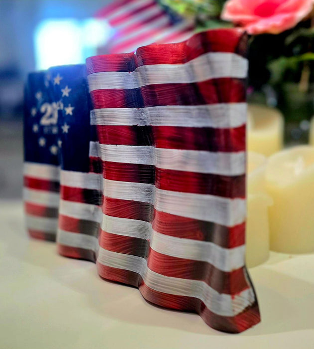 250th Anniversary Handcrafted Wooden American Flag