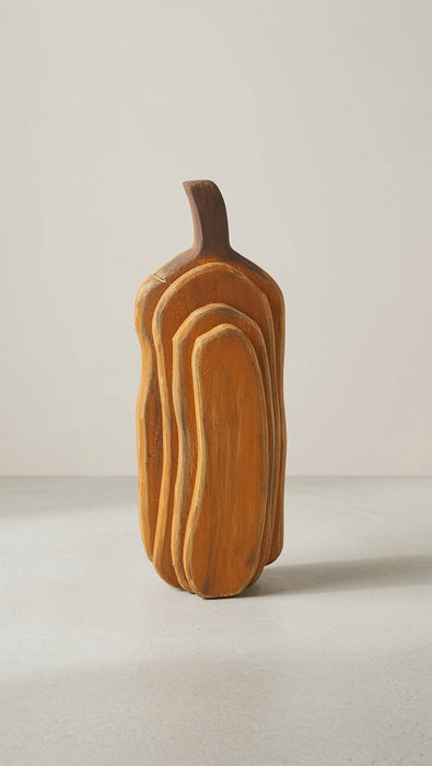 Rustic Americana Wooden Pumpkin Sculpture