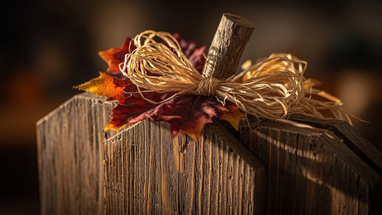 Rustic Gray Wooden Pumpkin – Neutral Farmhouse Fall Decor