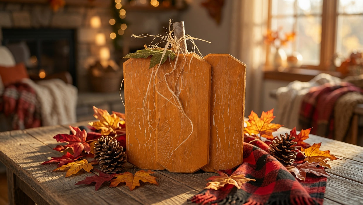 Rustic Distressed Wooden Pumpkin – Farmhouse Fall Decor