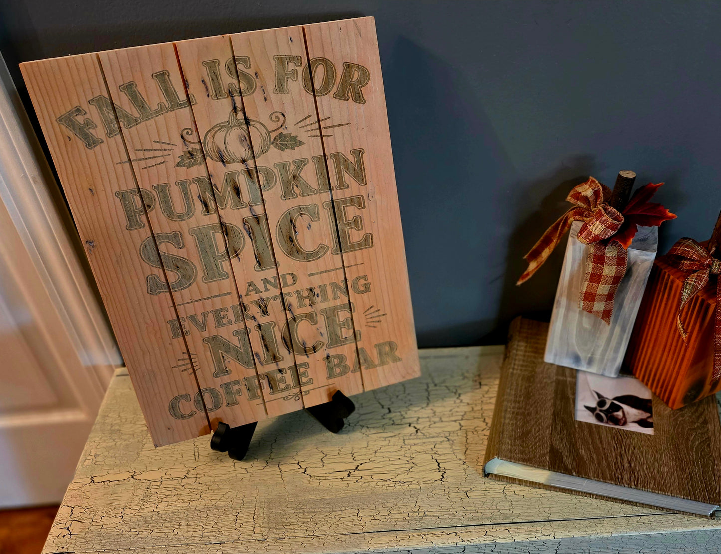 Pumpkin Spice Coffee Bar wall hanging