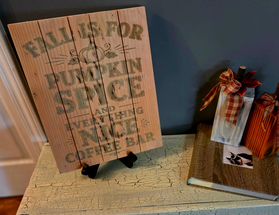 Pumpkin Spice Coffee Bar wall hanging
