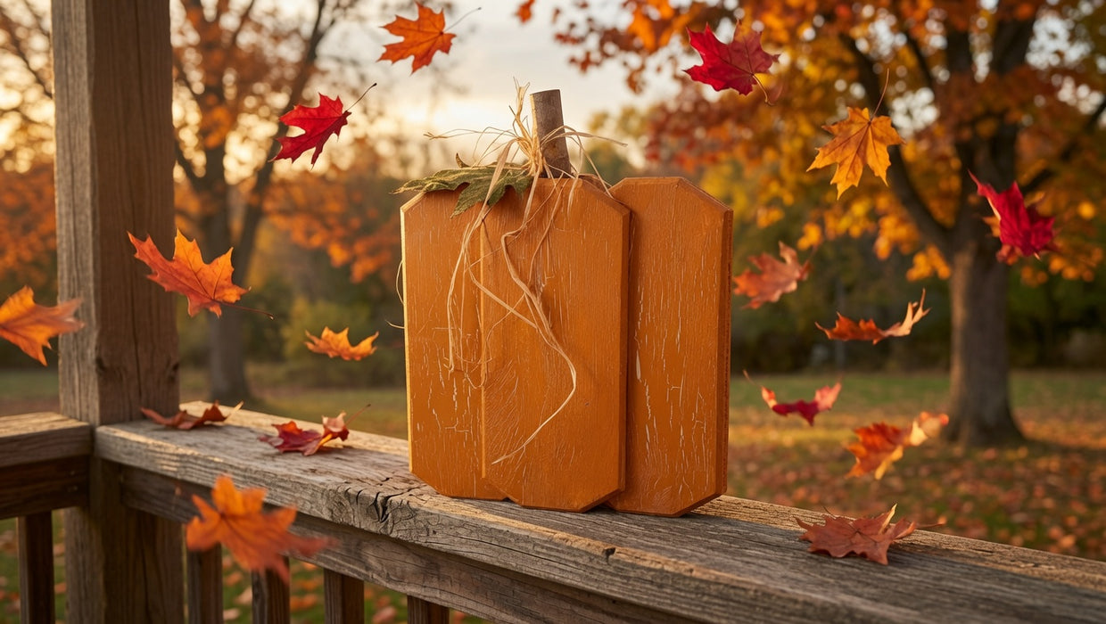 Rustic Distressed Wooden Pumpkin – Farmhouse Fall Decor