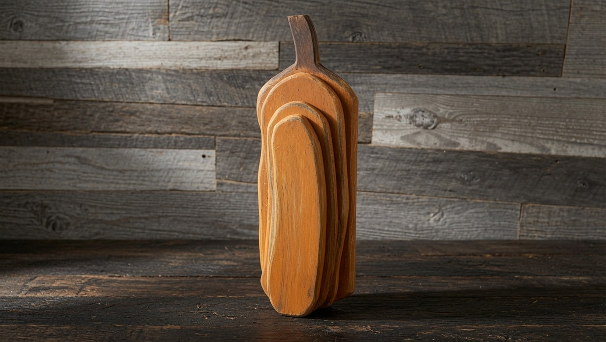 Rustic Americana Wooden Pumpkin Sculpture